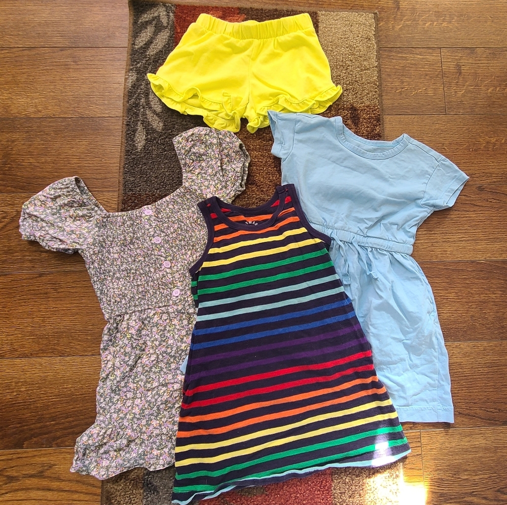 4-5-6 Size Girls Dress And Shorts Bundle